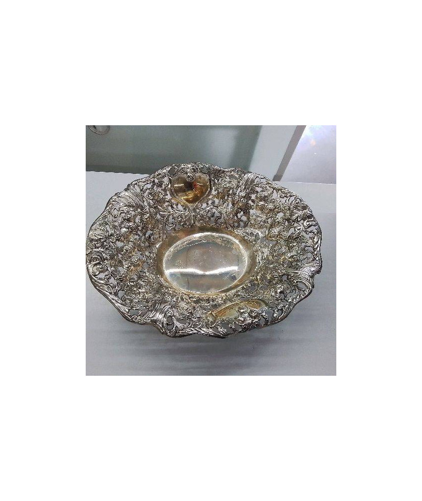 CORBEILLE METAL ARGENTÉ 