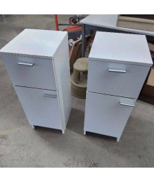 MEUBLE 1 PORTE 1 TIROIR BLANC