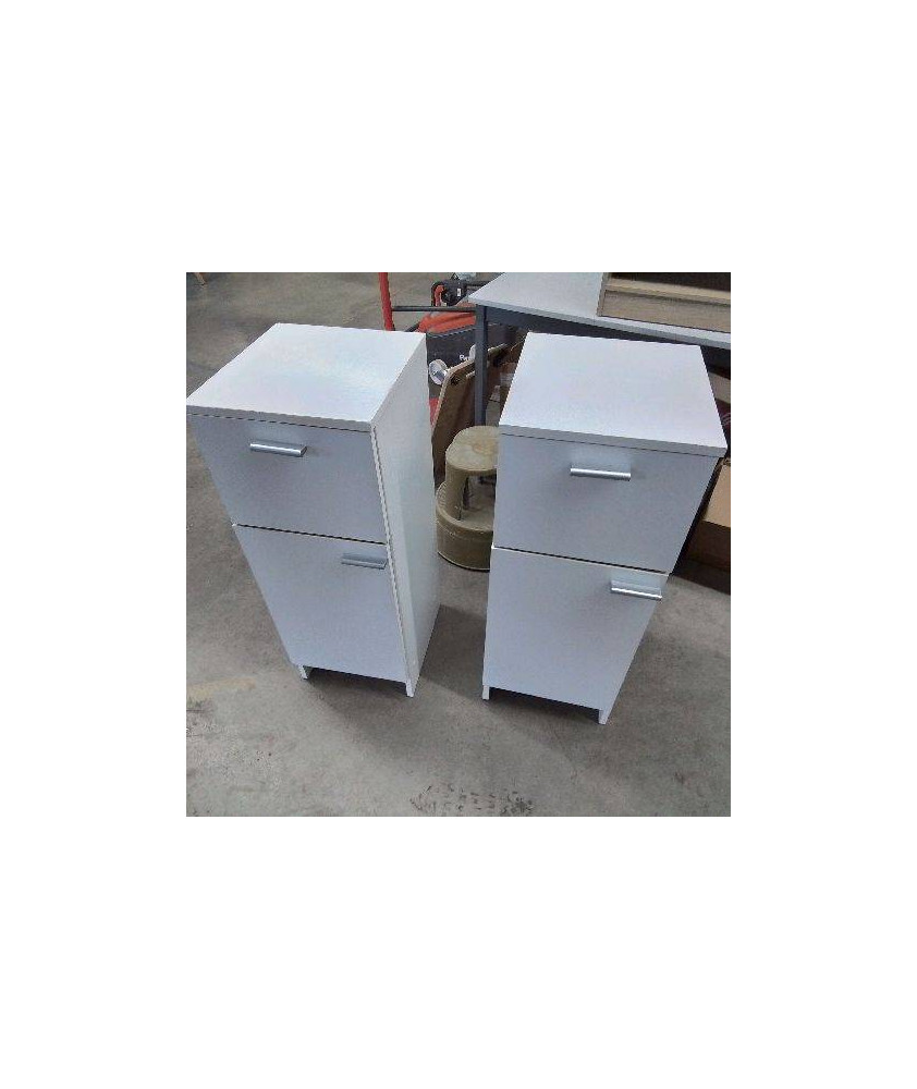 MEUBLE 1 PORTE 1 TIROIR BLANC