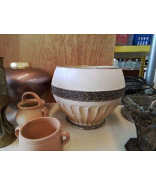 GRAND CACHE POT EN GRÈS 
