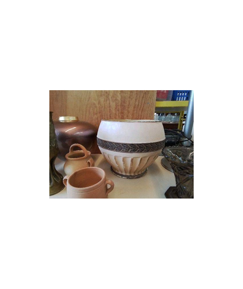 GRAND CACHE POT EN GRÈS 