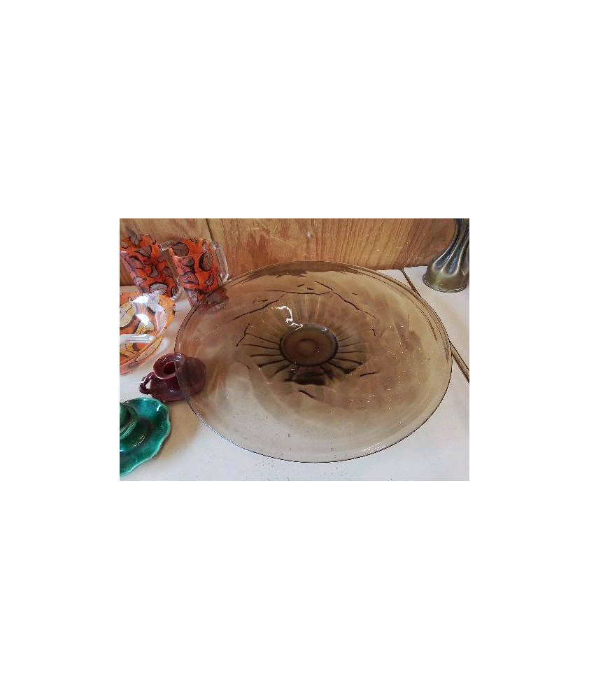 GRANDE COUPE EN VERRE FUMÉ