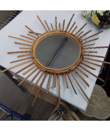 MIROIR SOLEIL ROTIN