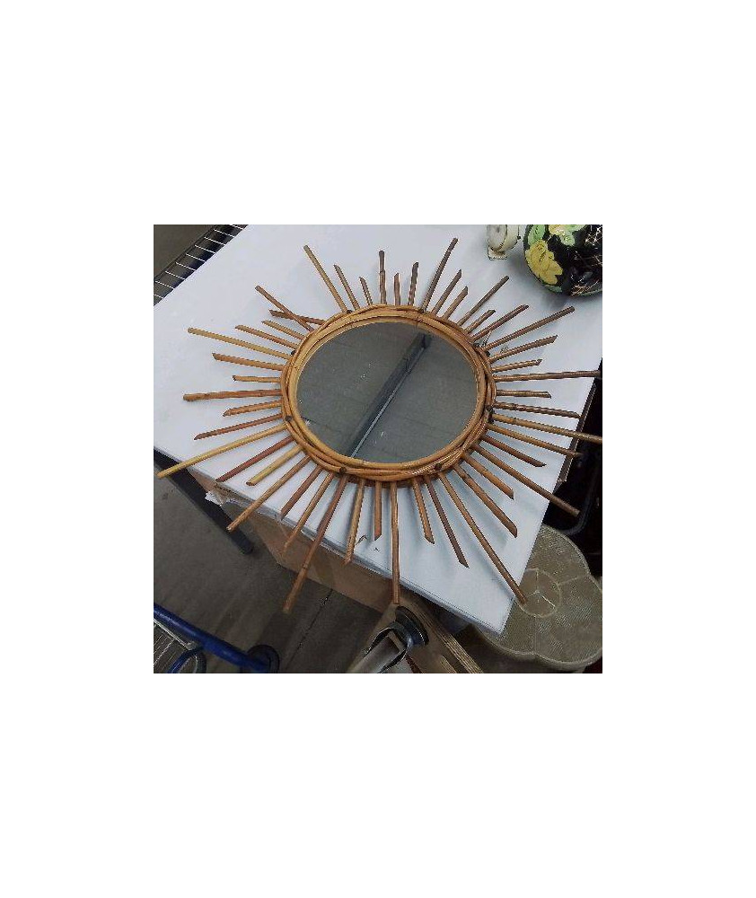 MIROIR SOLEIL ROTIN