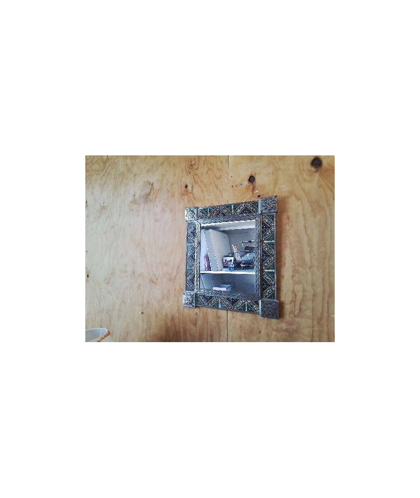 MIROIR CADRE METAL MEXICAIN 