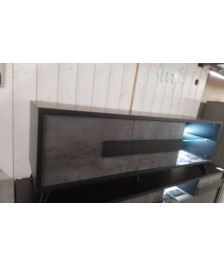 MEUBLE TV 1M57 NOIR OXYDE