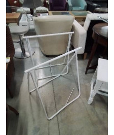 PAIRE DE TRETAUX MÉTAL BLANC