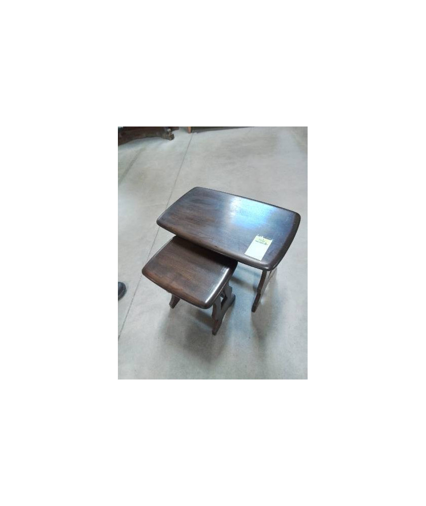 2 TABLES BASSES GIGOGNES ANGLAISE BOIS ERCOL ANNÉES 60