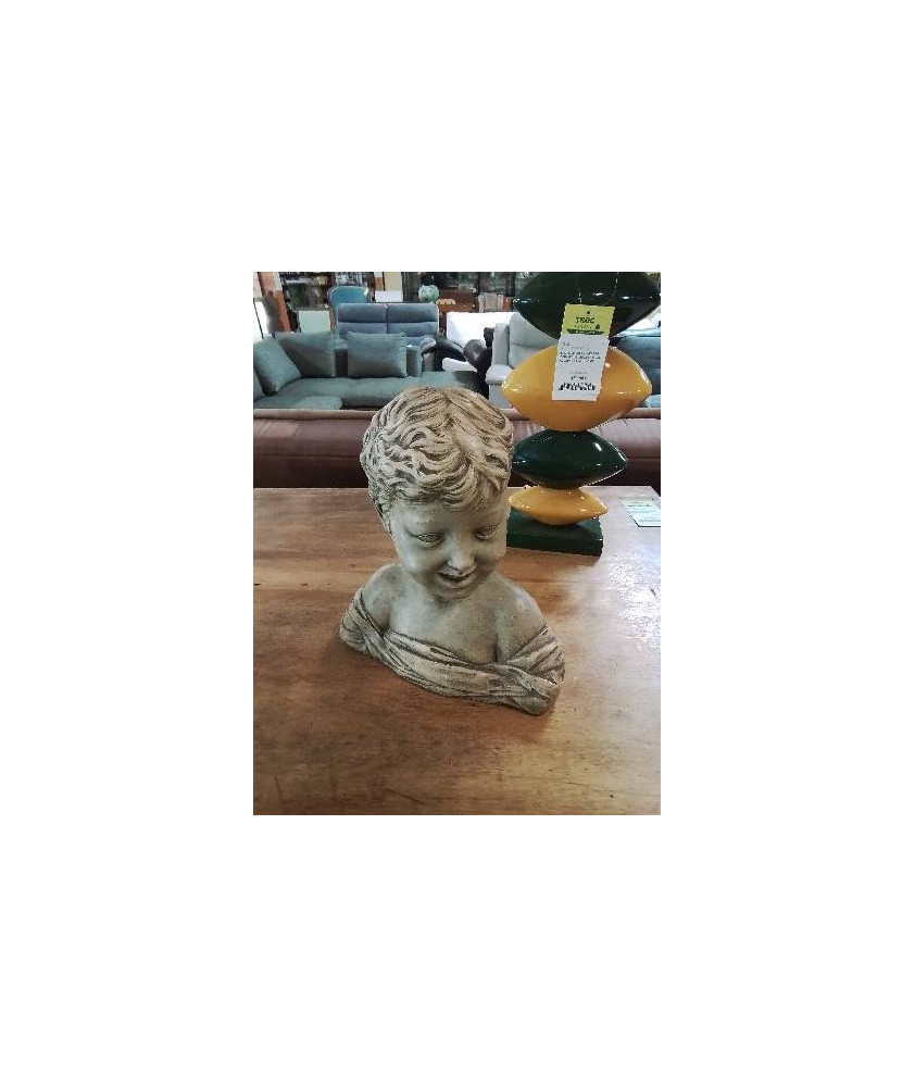 BUSTE ENFANT RIEUR TERRE CUITE D’APRÈS DONATELLO 30CM