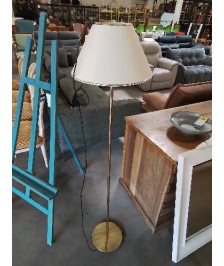 LAMPADAIRE MÉTAL DORÉ AJ ECRU LISERÉ DORÉ 