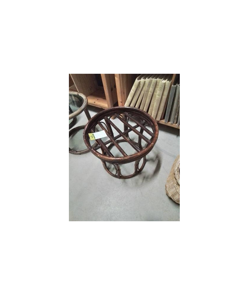 TABOURET ROND ROTIN 