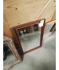 MIROIR RECTANGULAIRE BOIS MOULURÉ LISERÉ DORÉ 