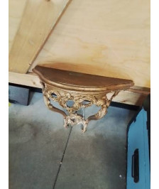 CONSOLE MURALE  RÉSINE DORÉ STYLE LOUIS XV 