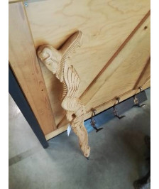 CANNE BOIS CLAIR SCULPTÉ AU BELIER