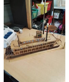 MAQUETTE BATEAU A VAPEUR BOIS RIVER’S QUEEN
