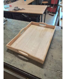PLATEAU RECTANGULAIRE A POIGNÉES BOIS CLAIR