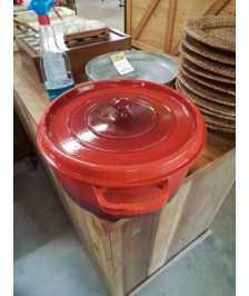 COCOTTE RONDE FONTE ÉMAILLÉE ROUGE STAUB 30CM