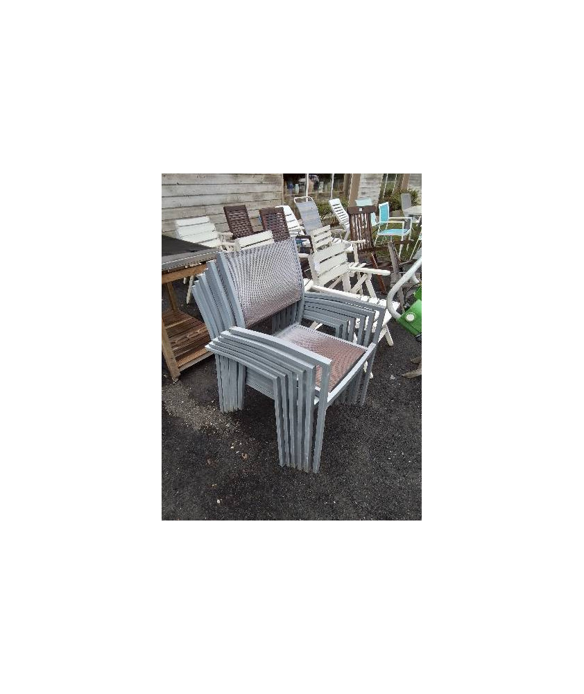 FAUTEUIL DE JARDIN ALU ET TOILE NOIR 