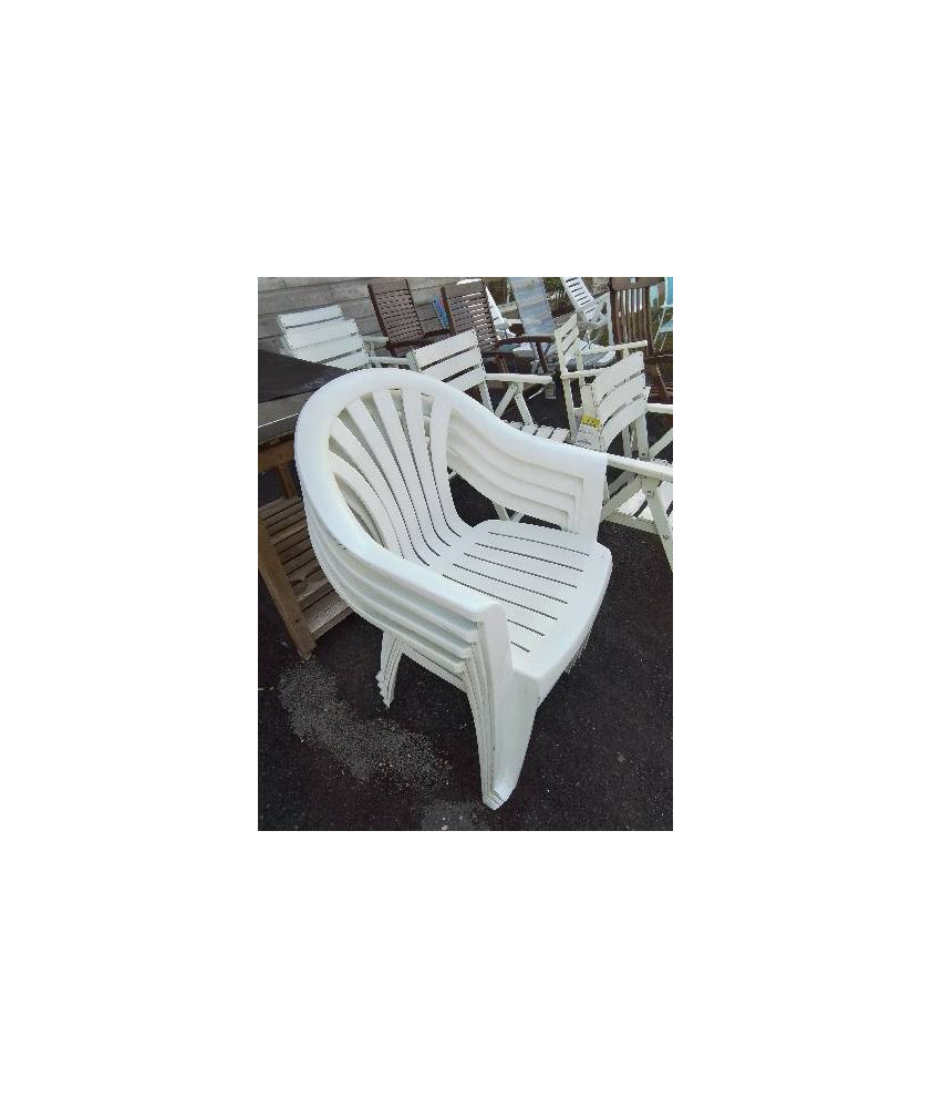  FAUTEUIL DE JARDIN RÉSINE BLANC