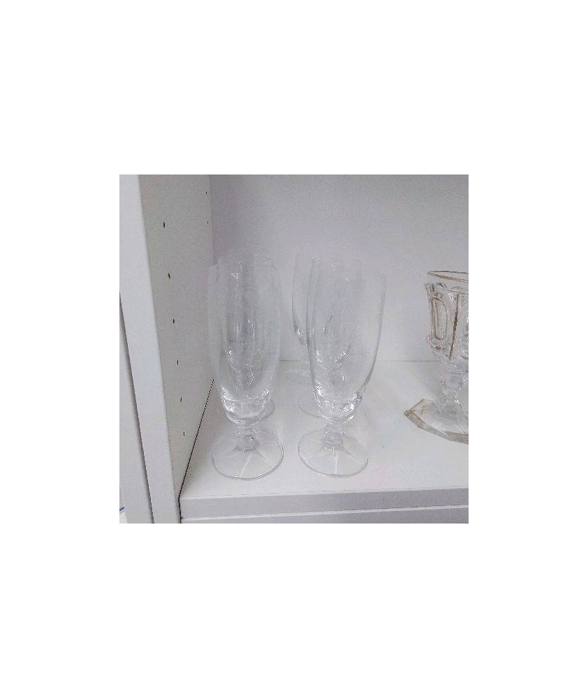 LOT DE 6 FLUTES GRAVÉES 