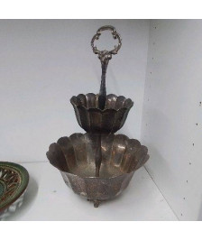 SERVITEUR METAL ARGENTÉ 