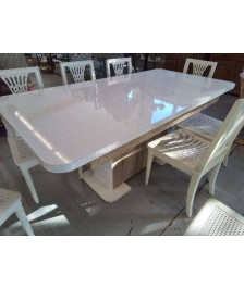TABLE DE SALLE A MANGER BLANC LAQUÉ 
