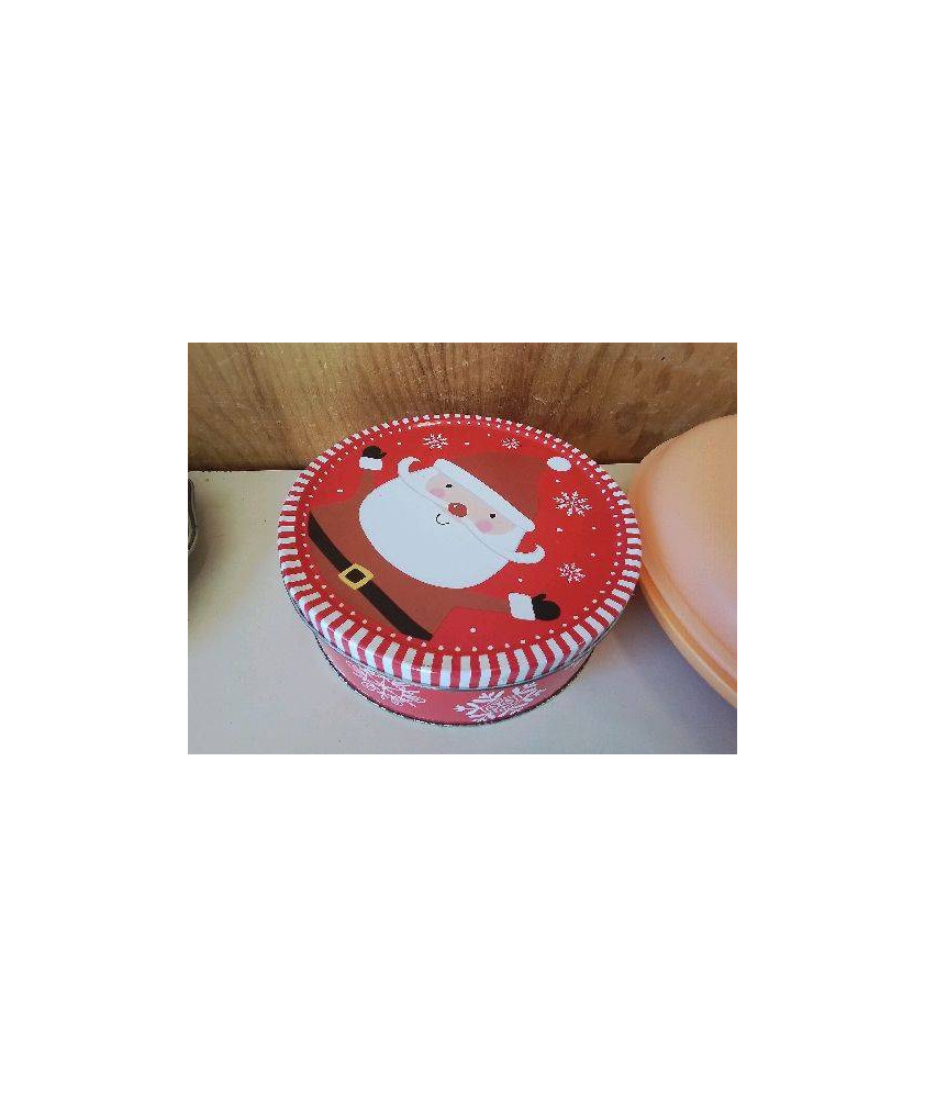 BOITE À BISCUIT ROUGE PÈRE NOEL 
