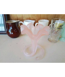 DECORATION ROSE EN VERRE 