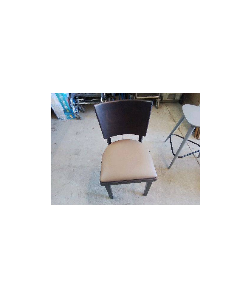 CHAISE BOIS ET SIMILICUIR 