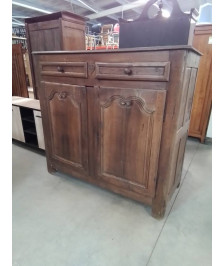 BUFFET 3 QUART BOIS MOULURÉ 2 PORTES 2 TIROIRS FIN XIXE