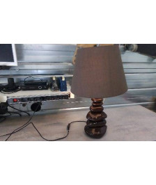 LAMPE GALETS MARRON