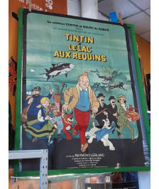 AFFICHE DE CINÉMA TINTIN ET LE LAC AUX REQUINS
