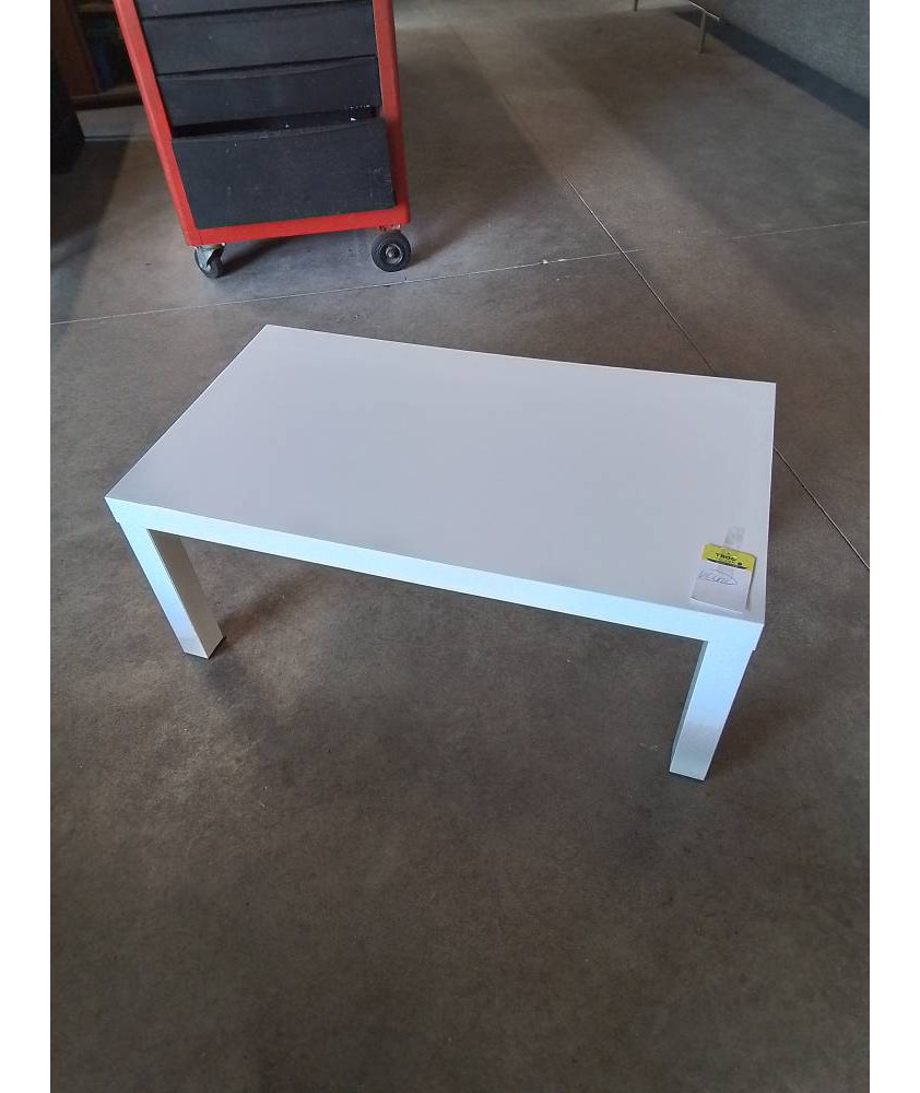 TABLE BASSE RECTANGULAIRE BOIS BLANC LAQUÉ 