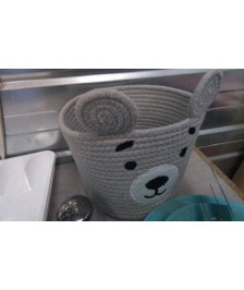 PANIERE OURSON GRIS PM