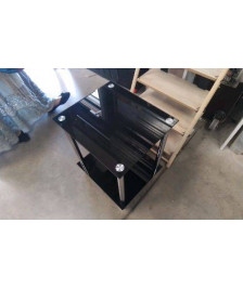 SELETTE NOIRE 2 ETAGERES 