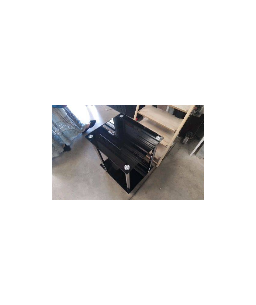 SELETTE NOIRE 2 ETAGERES 