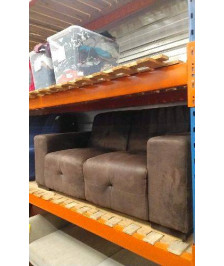 CANAPE 2 PLACES CUIR EFFET VIEILLI - EN L’ETAT