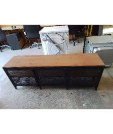 MEUBLE TV BOIS ET FER 