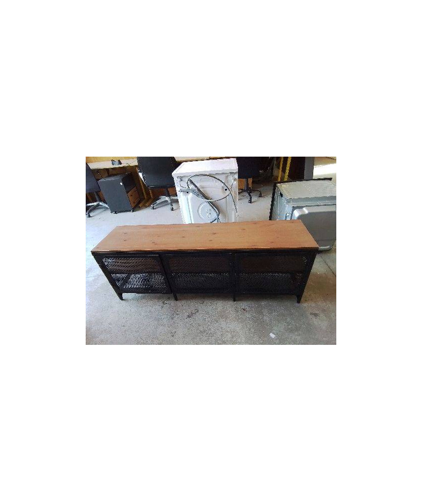 MEUBLE TV BOIS ET FER 