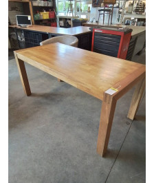 TABLE RECTANGULAIRE BOIS CLAIR 160X80X75CM