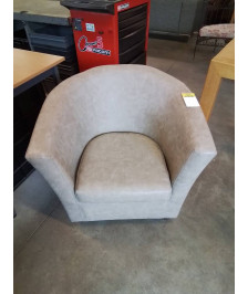 FAUTEUIL CLUB PU GRIS