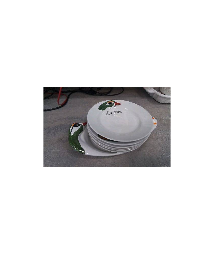 PLAT + ASSIETTES FOIE GRAS 