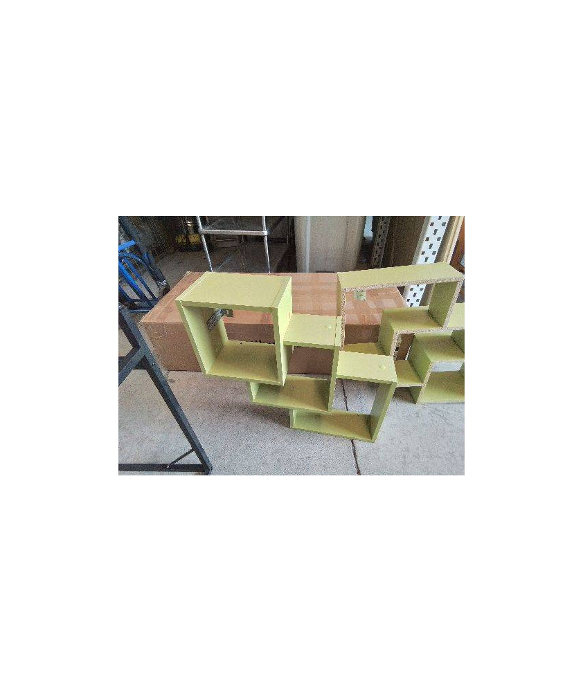 ÉTAGÈRE VERTE MURALE 