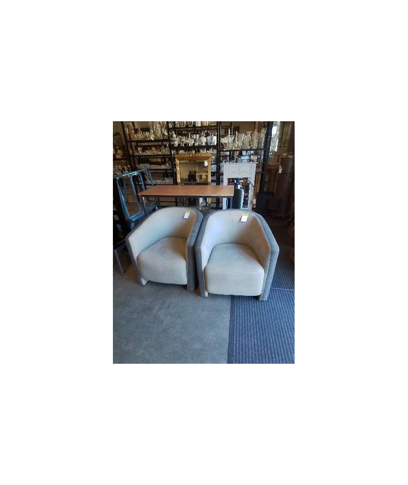 FAUTEUIL CLUB TISSU GRIS