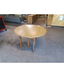 TABLE RONDE 6 PIEDS DIRECTOIRE EXTENSIBLE DE 150CM VENDUE AVEC UNE RALLONGE DE 35 CM