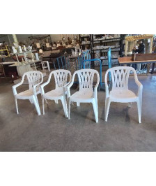 CHAISE DE JARDIN RESINE BLANC 