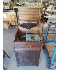 GRAMOPHONE DIFFUSOR  PATHE 1922 AVEC 32 DISQUE