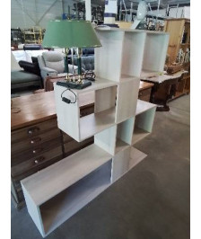 BIBLIOTHÈQUE BOIS CLAIR 6 NICHES 