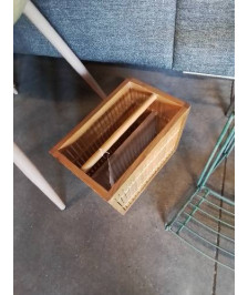 PORTE REVUES BOIS ET BAMBOU REFENDU 