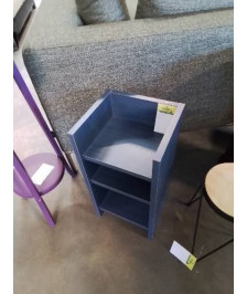 BIBLIOTHÈQUE BOIS BLEU 2 NICHES 